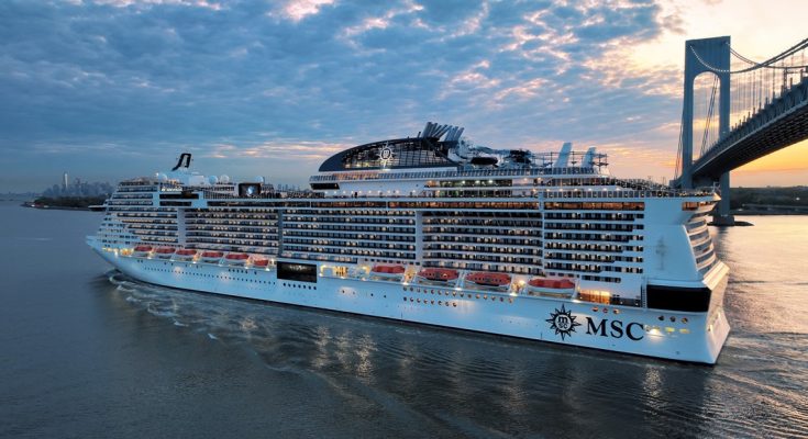 MSC Meraviglia entering New York Harbor 1